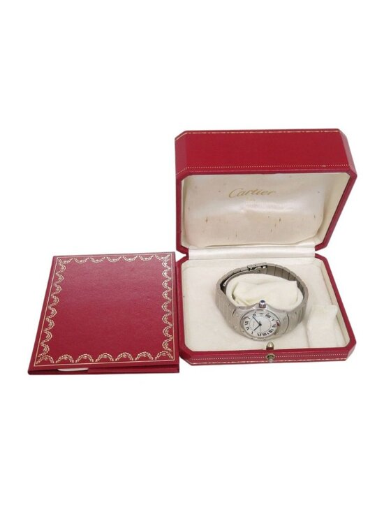 Cartier Santos Rondo SS White Dial Silver Quartz Watch main image 6